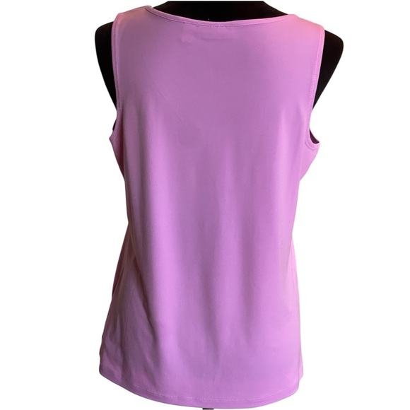 SUSAN GRAVER LIQUID KNIT PINK V NECK TANK TOP SZ SM - Picture 4 of 8